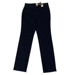 L.L.Bean Jeans 8 NWT Women's Black Straight Leg Favorite Fit Superstretch Denim